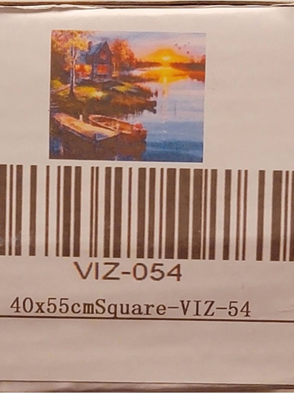 Diamond Painting Kit - 40x55 cm - square drills - “Sunset by the River”